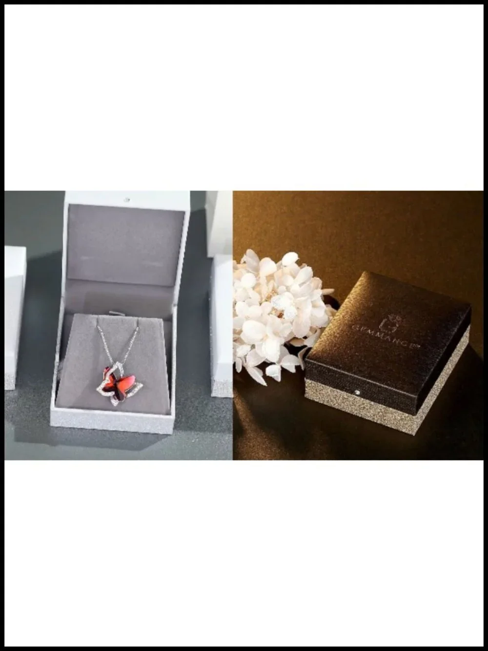 Silver Tone Butterfly Crystal Pendant Necklace with Extender
